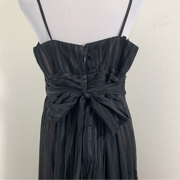 BCBG Max Azria Silk Chiffon Maxi Dress Black - Picture 13 of 17